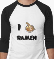 Camiseta ¾ estilo béisbol Yo amo ramen