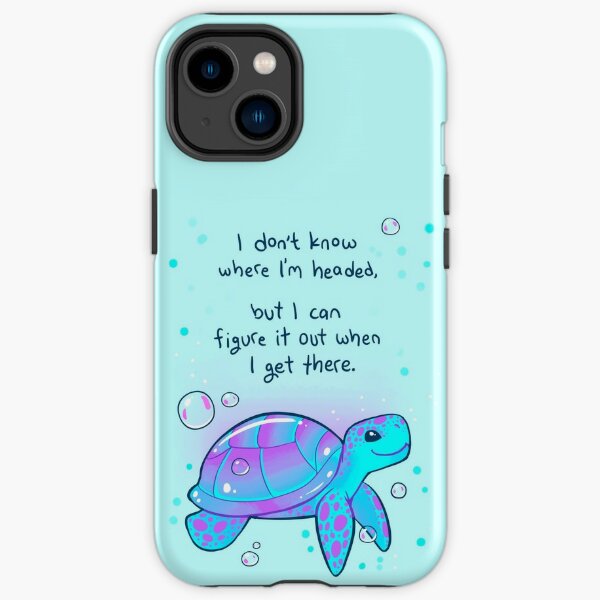"I don't know where I'm headed" Optimistic Sea Turtle iPhone Tough Case