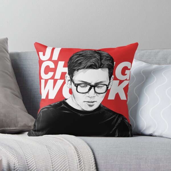 Red Ji Chang Wook Throw Pillow