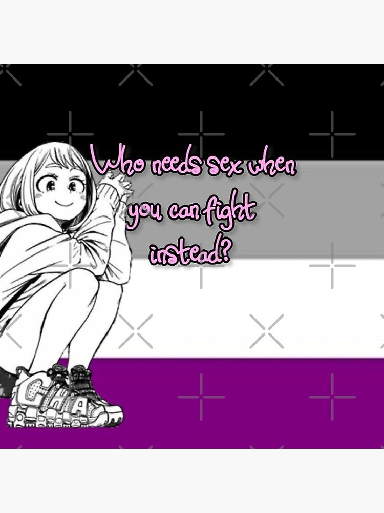 My Hero Academia Uraraka Asexual Pride Flag Poster By Queerwriter Redbubble 