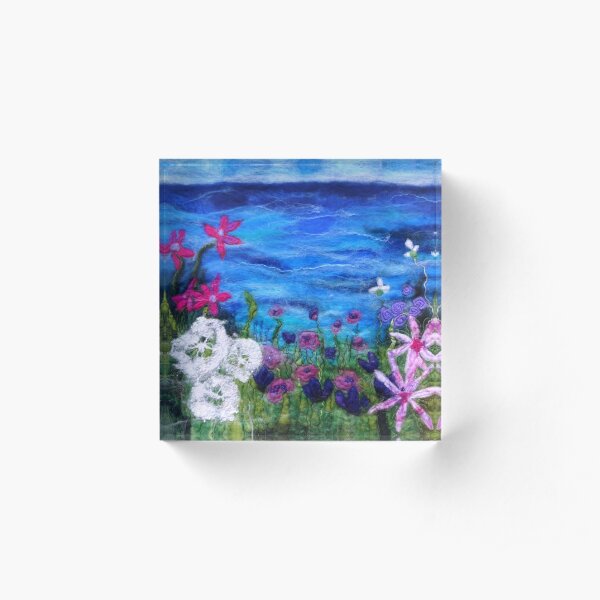Clifftop Meadow Acrylic Block
