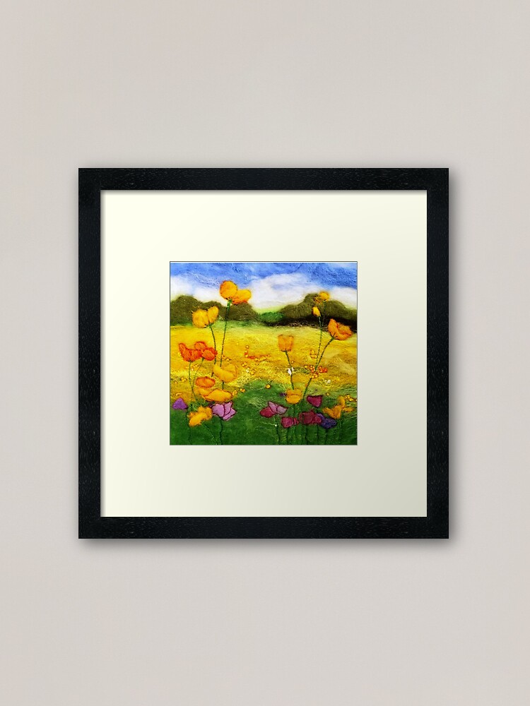 Alternate view of Buttercup Meadow Framed Art Print