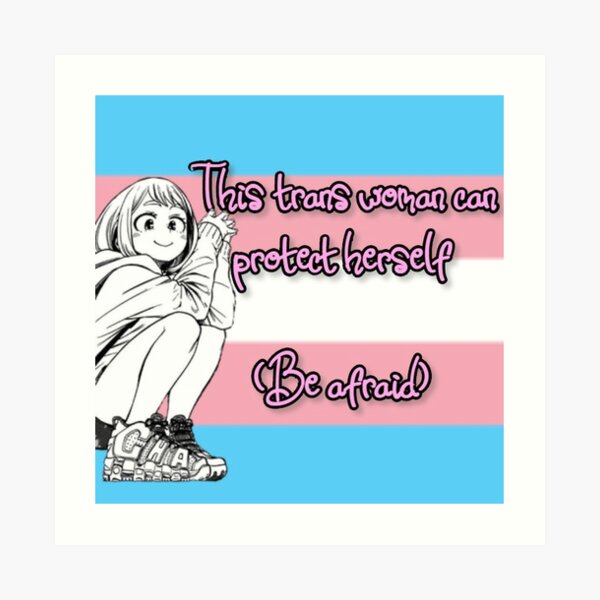 My Hero Academia Uraraka Transgender Pride Flag Art Print For Sale By Queerwriter Redbubble 