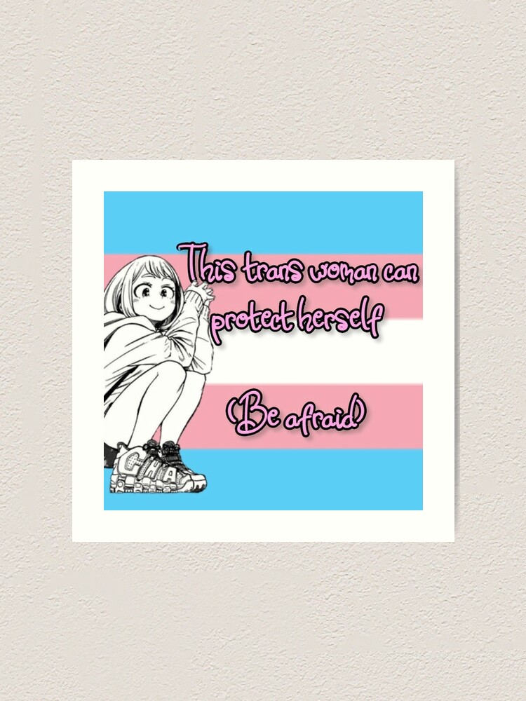 My Hero Academia Uraraka Transgender Pride Flag Art Print For Sale By Queerwriter Redbubble 