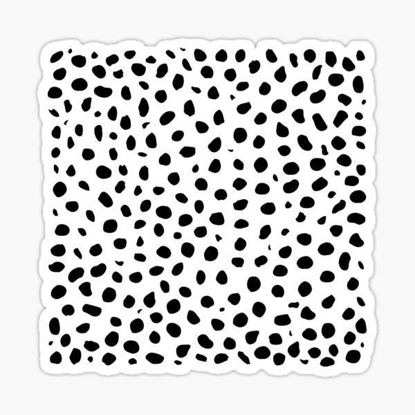 Black and White Seamless Cheetah Spots Sticker