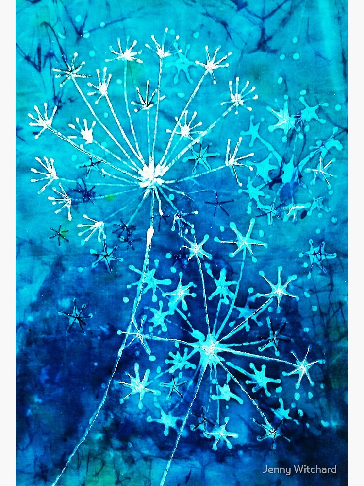 Batik dandelion clocks by SeaDriftStudio