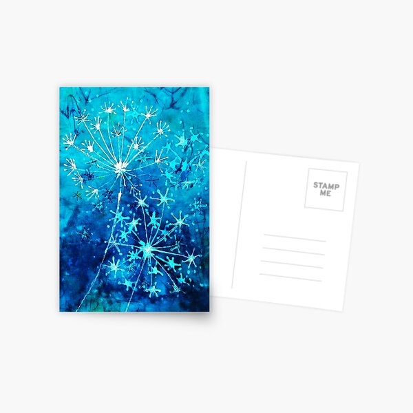 Batik dandelion clocks Postcard