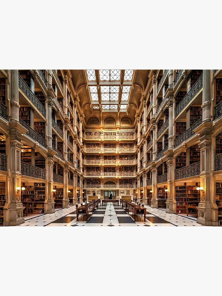 Peabody Library - Johns Hopkins University Greeting Card by