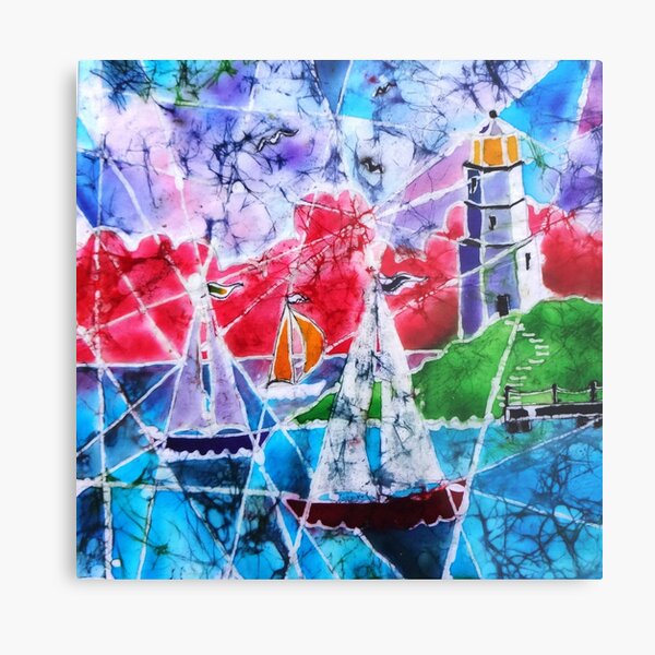 Past the Lighthouse Metal Print