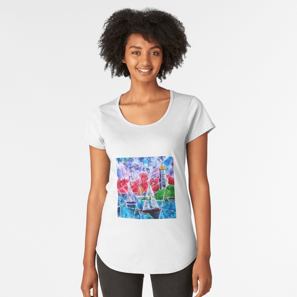Past the Lighthouse Premium Scoop T-Shirt