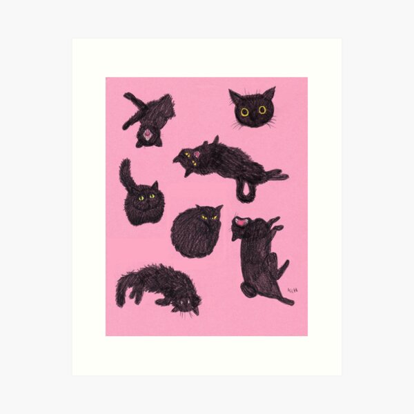 Item preview, Más gatos negros designed and sold by sadnettles.
