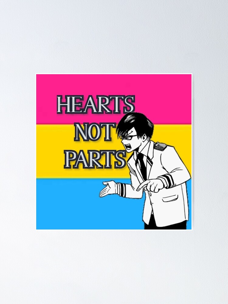 My Hero Academia Iida Pansexual Pride Flag Poster By Queerwriter Redbubble 