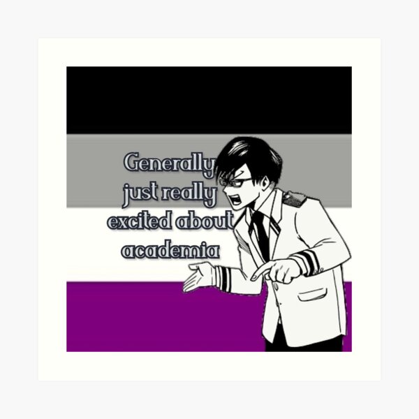 My Hero Academia Iida Asexual Pride Flag Art Print By Queerwriter Redbubble 