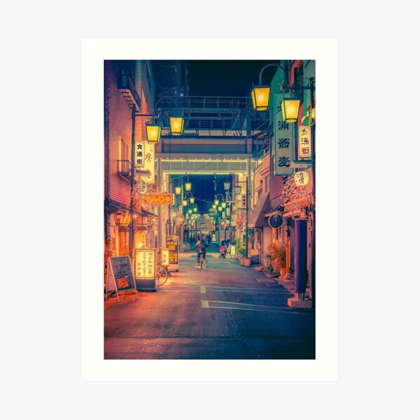 Once Upon a Time- Japan Night Photo Art Print