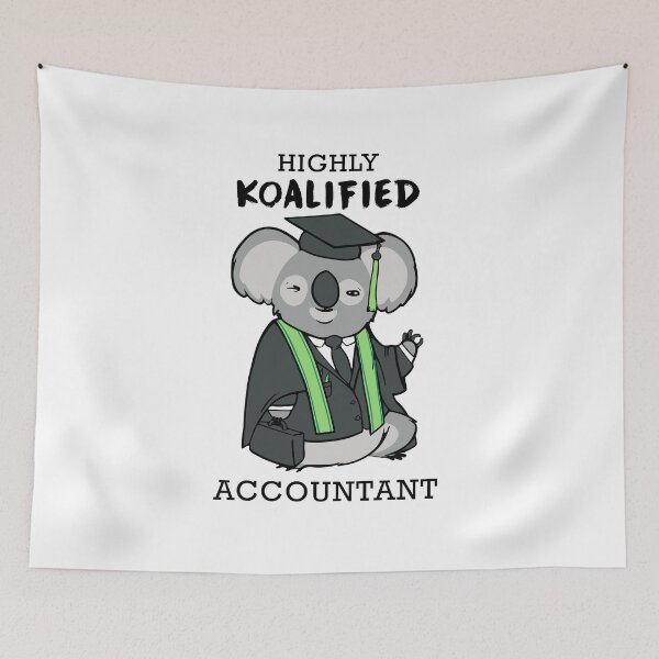 Item preview,  Highly Koalified Accountant - Funny Animal Art Gift designed and sold by happygSHOP.