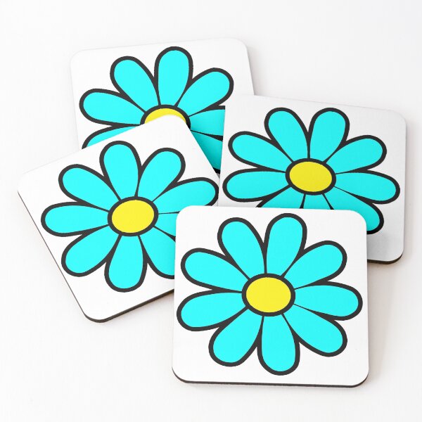 Item preview, Happy Blue Yellow Daisy Flower Power 60's 70s Retro Vintage Hippie Gardening  designed and sold by funnytshirtemp.