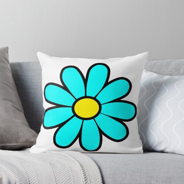 Item preview, Happy Blue Yellow Daisy Flower Power 60's 70s Retro Vintage Hippie Gardening  designed and sold by funnytshirtemp.