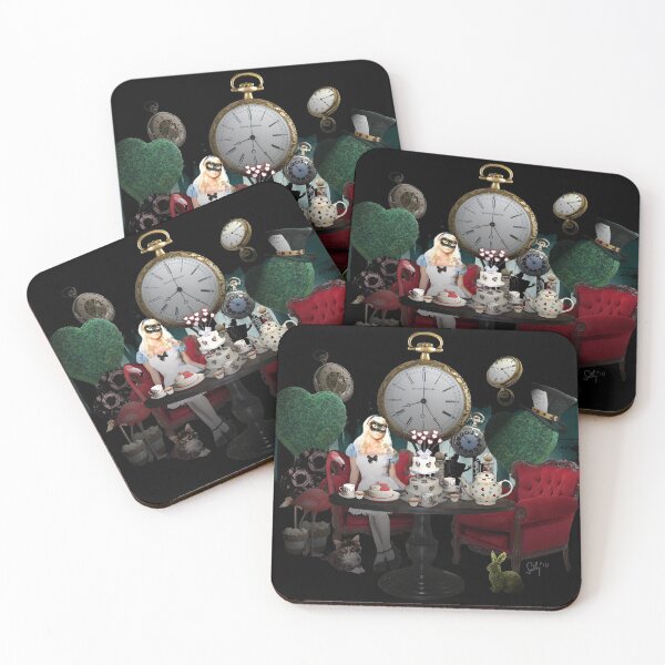 Alice In Wonderland Collage Coasters (Set of 4)