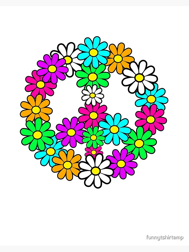 Raphic Royalty Free Library Flower Power Clipart - Hippie Flower