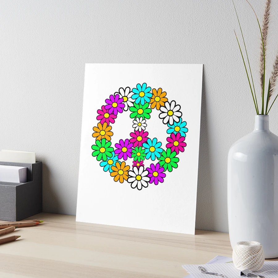 ビンテージドール　ヒッピーバニー　フラワーパワー　70s レトロポップ Happy Daisy Peace Sign Flower Power 60's 70s Retro Vintage Hippie