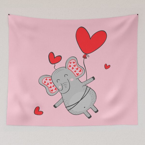 Item preview, ELEPHANT WITH LOVE FLOWERS designed and sold by ReignGFX.