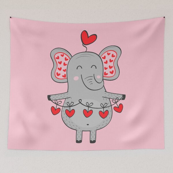 Item preview, ELEPHANT WITH LOVE FLOWERS designed and sold by ReignGFX.