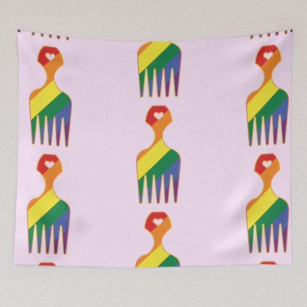 Item preview, PRIDE LGBTQ+ Hair Pick designed and sold by afroflower.