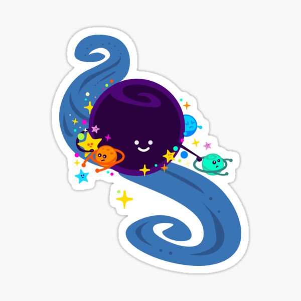 Black Hole - Cute Astrophysics design, Science Nerd, Event Horizon, Celestial Bodies Sticker
