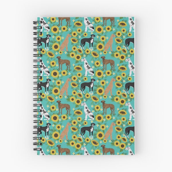 Item preview, Great Dane Sunflower design - great danes, great dane dog, great dane, sunflower pattern, dogs and flowers, dog and sunflower designed and sold by PetFriendly.