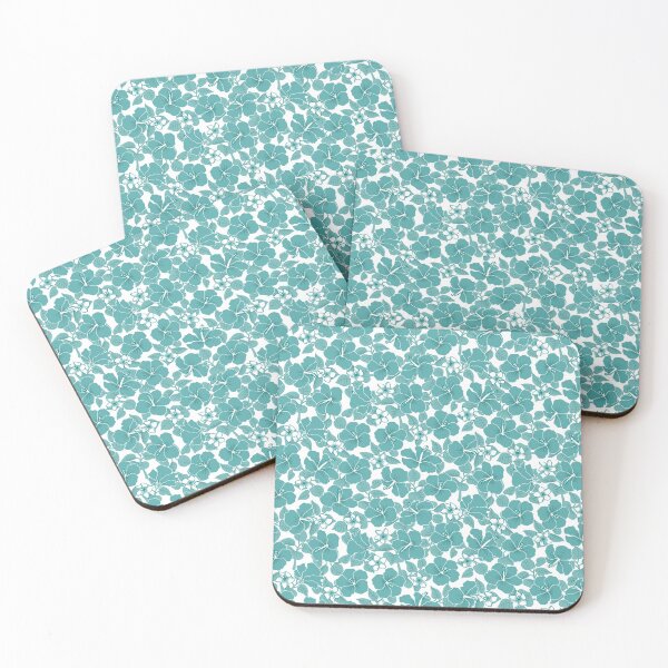 Item preview, Hibiscus and Plumeria - Teal designed and sold by miavaldez.