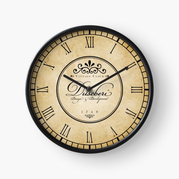 Vintage French Inspired Retro Clock with Roman Numerals Clock