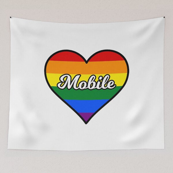 Item preview, Mobile Alabama Gay Pride Heart designed and sold by fearcity.