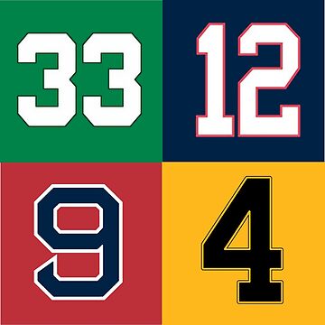 Sox Retired Numbers Sticker for Sale by cocreations