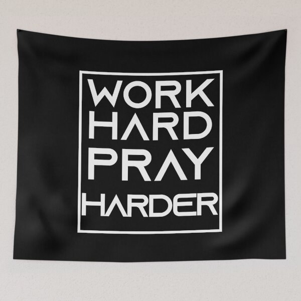 Item preview, Work Hard Pray Harder Christian T-Shirt Jesus Saves Prayer designed and sold by JoDesignLab.