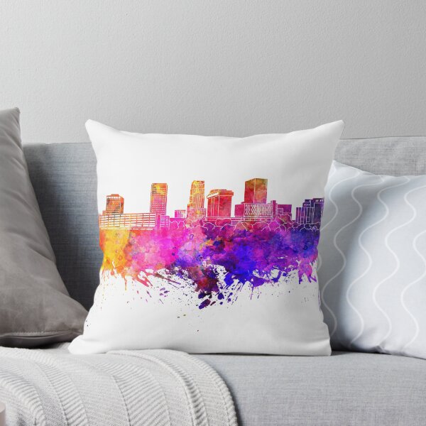 Item preview, Akron skyline in watercolor background designed and sold by paulrommer.