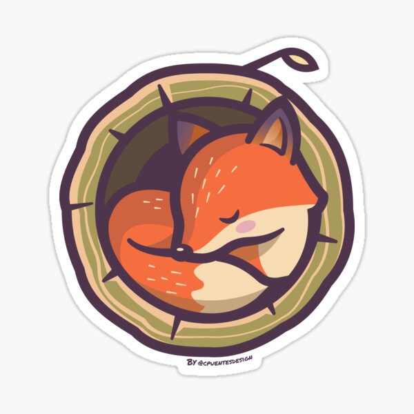 Sleeping Fox Sticker