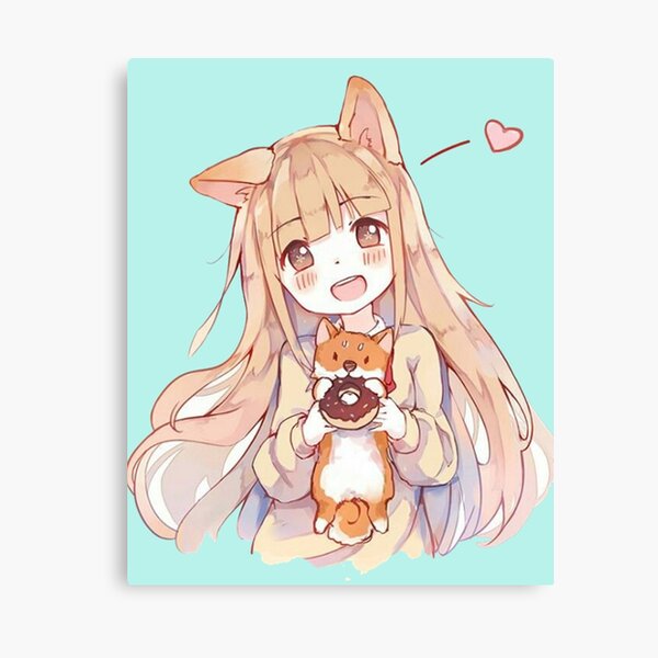 kawaii anime girl Canvas Print