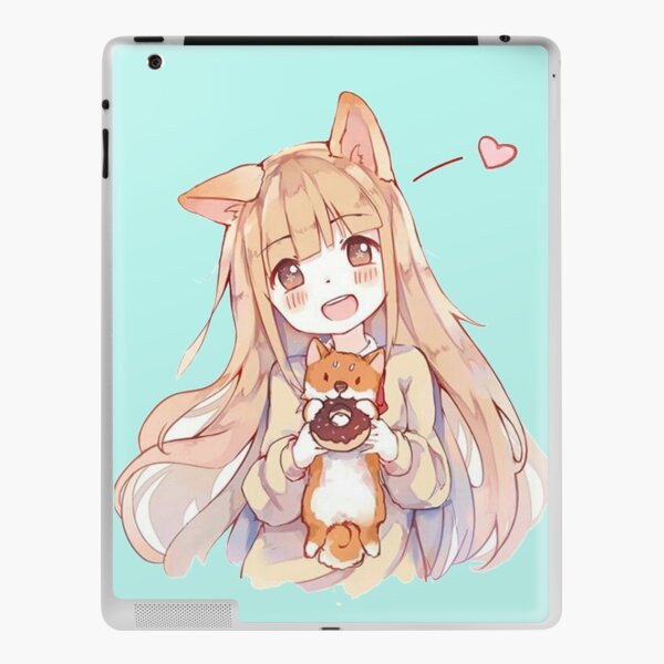 kawaii anime girl iPad Skin