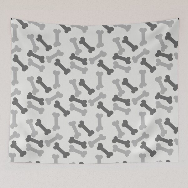 Item preview, Grey Gray Cartoon Dog Bones designed and sold by Pink Pineapple Works.