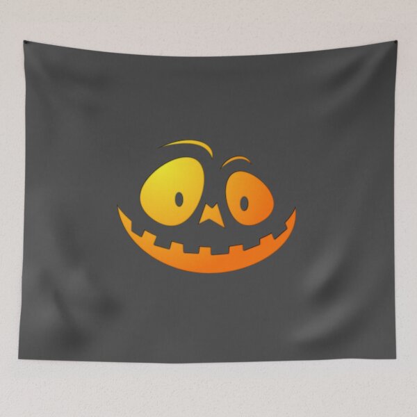 Item preview, Cheeky Pumpkin Face on Dark Shadow Gray designed and sold by Creepyhollow.