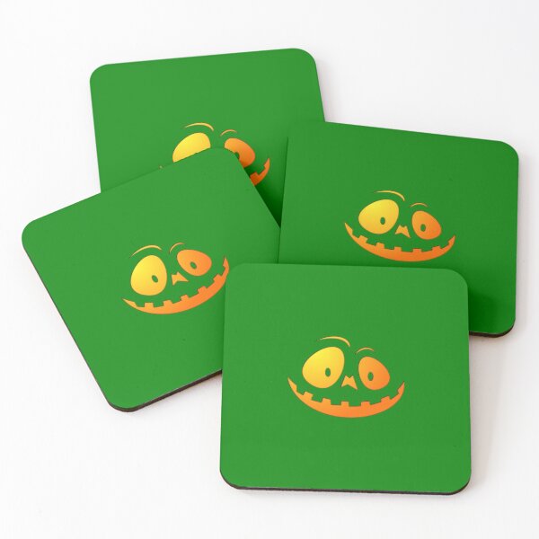 Item preview, Cheeky Pumpkin Face on Alien Green designed and sold by Creepyhollow.