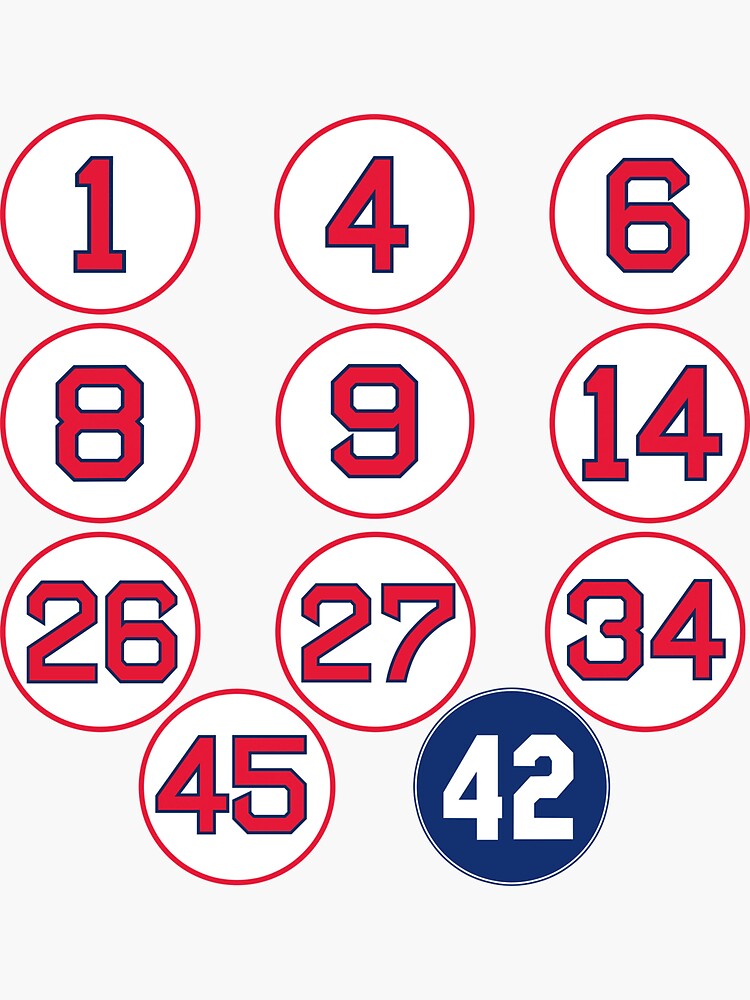 Sox Retired Numbers | Sticker
