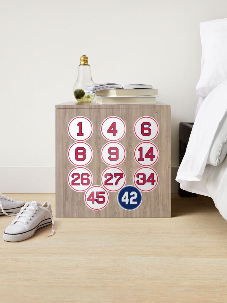 Sox Retired Numbers Sticker for Sale by cocreations