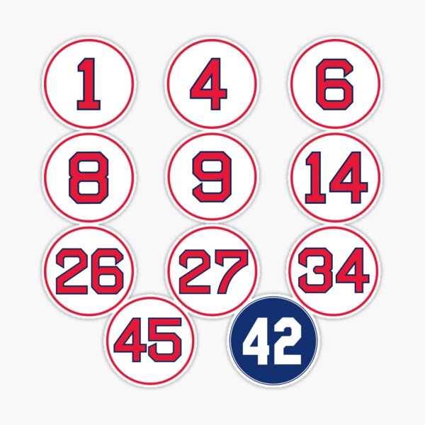 Boston Red Sox Retired Jersey Magnets - Boggs, Ted Williams, Fisk, David  Ortiz