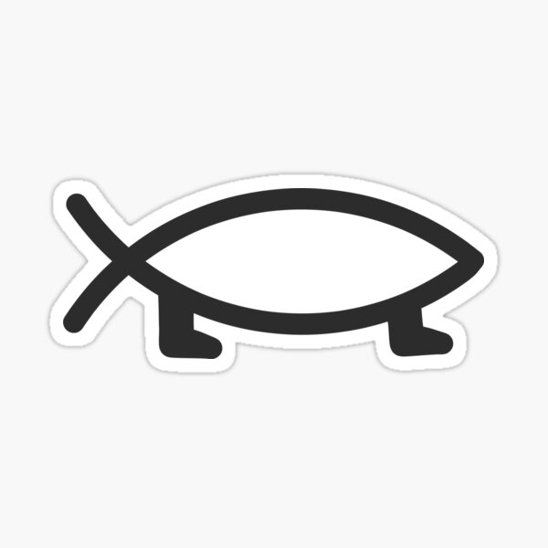 Evolution fishing Bumper Sticker Evolution fishing man Sticker (Bumper)