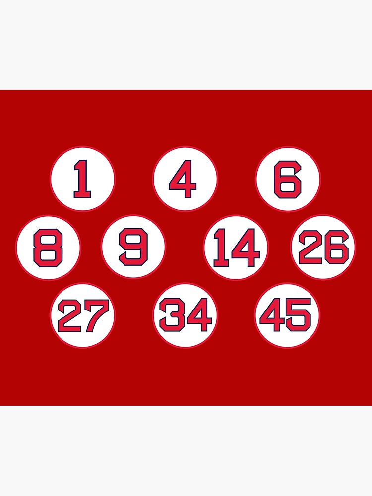 Sox Retired Numbers Sticker for Sale by cocreations