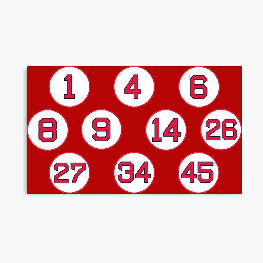 Sox Retired Numbers Sticker for Sale by cocreations