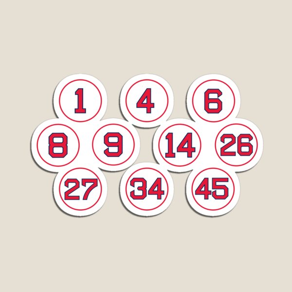 Sox Retired Numbers Sticker for Sale by cocreations