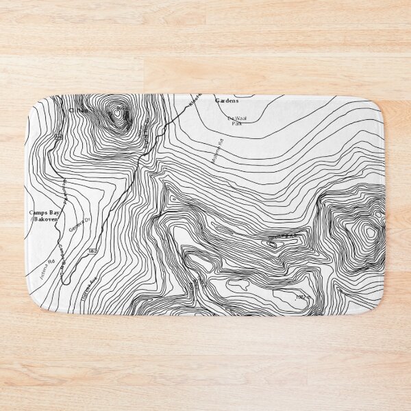 Item preview, Topographical Minimalism (BLACK) designed and sold by CoralReefZA.