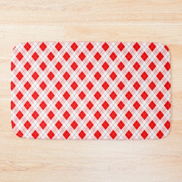 Item preview, Red Devil and White Halloween Argyle Check Plaid designed and sold by Creepyhollow.